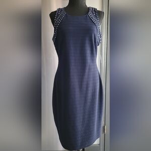 Guess Studded Dark Blue Bodycon Dress